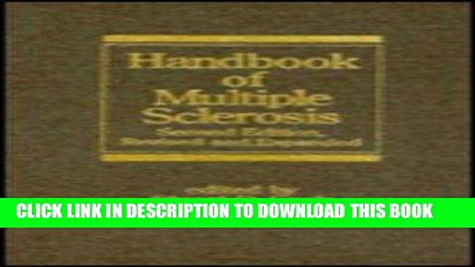 [READ] Kindle Handbook of Multiple Sclerosis: Neurological Disease and Therapy, Volume 43 Free