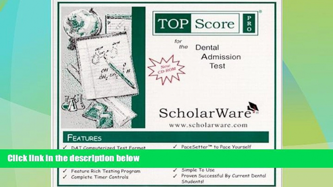 Best Price Dental Admission Test (DAT) Computerized Sample Tests and Guide, TopScore Pro for the