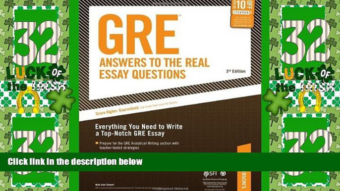 Best Price GRE: Answers to the Real Essay Questions: Everything You Need to Write a Top-Notch GRE