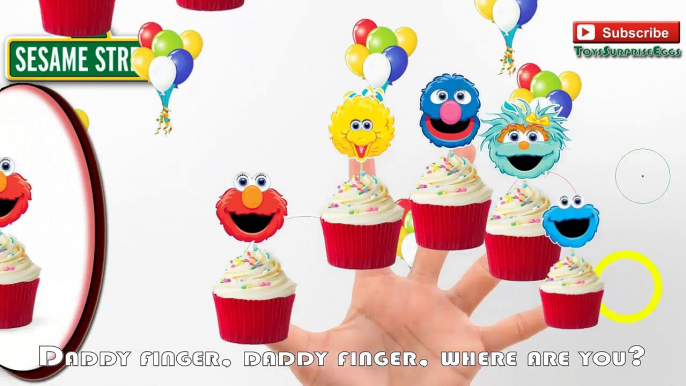 Sesame Street Cupcake Finger Family Rhyme Lyrics Cup Cake Sesamstrasse Big Bird | ToysSurpriseEggs