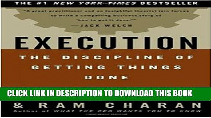 [PDF] Execution: The Discipline of Getting Things Done Full Online