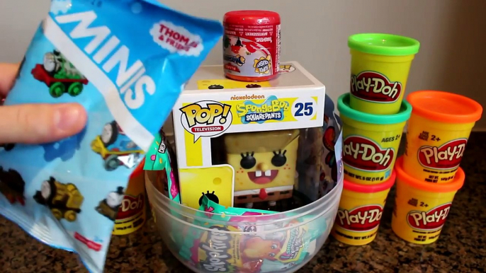 GIANT SPONGEBOB SQUAREPANTS Play Doh Surprise Egg - My Little Pony MLP Thomas and Friends Shopkins