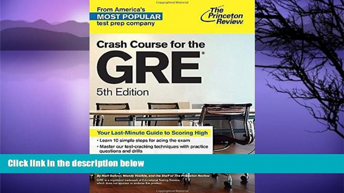 Audiobook Crash Course for the GRE, 5th Edition (Graduate School Test Preparation) Princeton