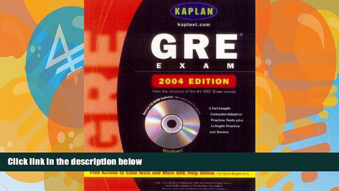 Pre Order Kaplan GRE Exam 2004 with CD-ROM (Kaplan GRE Premier Program (W/CD)) Kaplan On CD