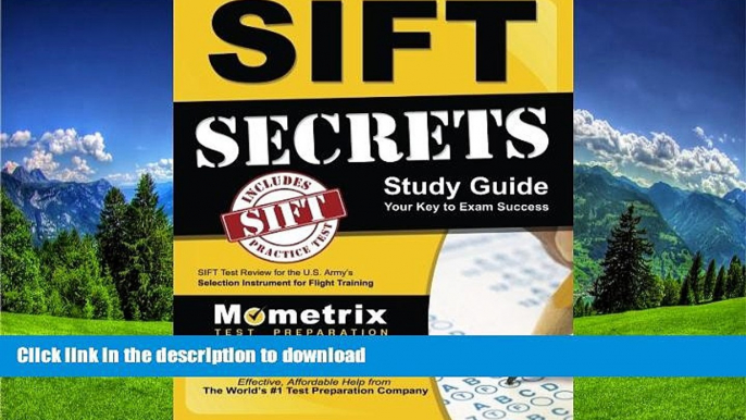 FAVORIT BOOK SIFT Secrets Study Guide: SIFT Test Review for the U.S. Army s Selection Instrument