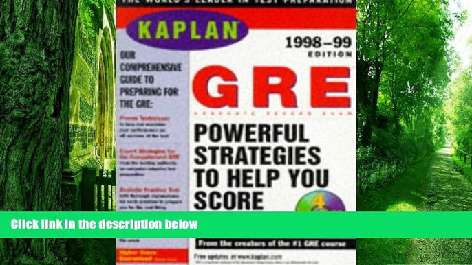 Best Price KAPLAN GRE 1998 99 WITH CD ROM: GRADUATE RECORD EXAM (Kaplan Gre Exam (Book   CD-Rom))