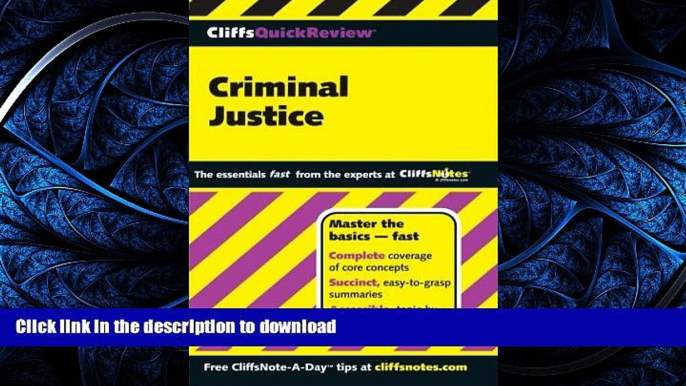 FAVORIT BOOK CliffsQuickReview Criminal Justice (Cliffs Quick Review (Paperback)) READ EBOOK