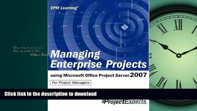 FAVORIT BOOK Managing Enterprise Projects Using Microsoft Office Project Server 2007 (First