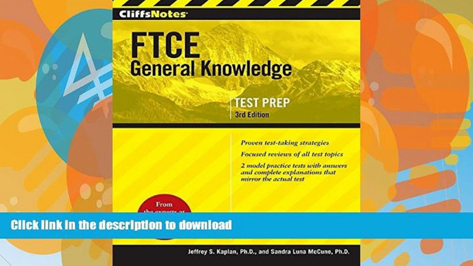 FAVORIT BOOK CliffsNotes FTCE General Knowledge Test, 3rd Edition READ EBOOK