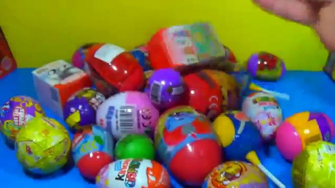 80 Surprise Eggs Kinder Surprise SpongeBob Toy Story Cars Spider man Hello Kitty MARVEL Heroes