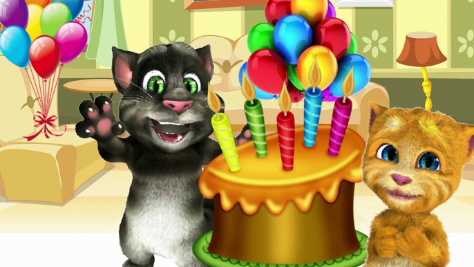 talking tom and friends happy birthday song | kids songs nursery rhymes