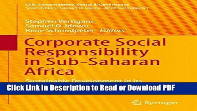 Read Corporate Social Responsibility in Sub-Saharan Africa: Sustainable Development in its