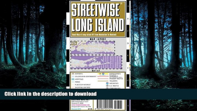 FAVORIT BOOK Streetwise Long Island Map - Laminated Regional Road Map of Long Island, New York