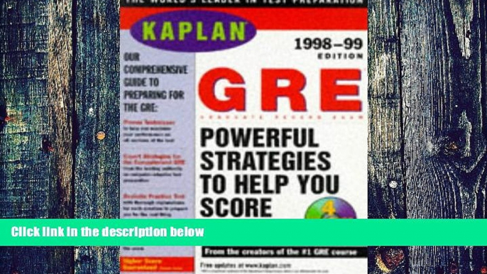 Price KAPLAN GRE 1998 99 WITH CD ROM: GRADUATE RECORD EXAM (Kaplan Gre Exam (Book   CD-Rom))