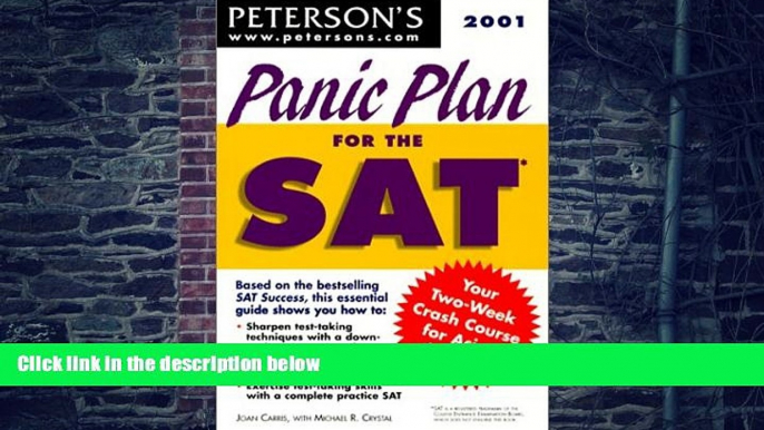 Best Price Panic Plan for the Sat 2001 (Arco Panic Plan for the SAT) Joan Carris On Audio