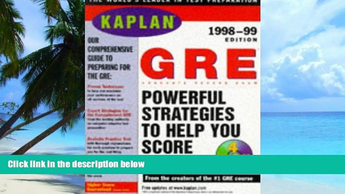 Best Price KAPLAN GRE 1998 99 WITH CD ROM: GRADUATE RECORD EXAM (Kaplan Gre Exam (Book   CD-Rom))