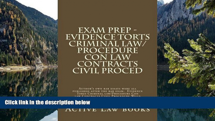 Buy Active Law books Exam Prep - Evidence Torts Criminal law/Procedure Con law Contracts Civil