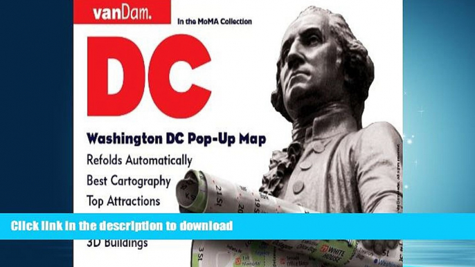 FAVORIT BOOK Pop-Up Washington DC Map by VanDam - City Street Map of Washington DC - Laminated