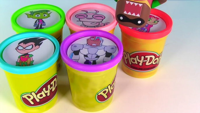 Teen Titans GO! Cartoon Network Play Doh Surprise Cans - Learn Colors with Toys Chocolate Eggs