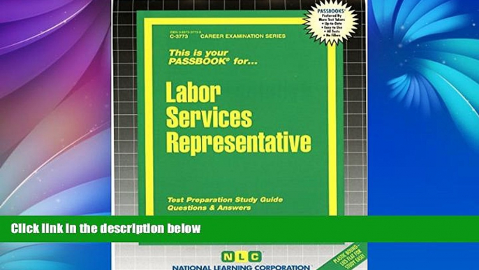 Pre Order Labor Services Representative(Passbooks) (Career Examination Passbooks) Jack Rudman On CD