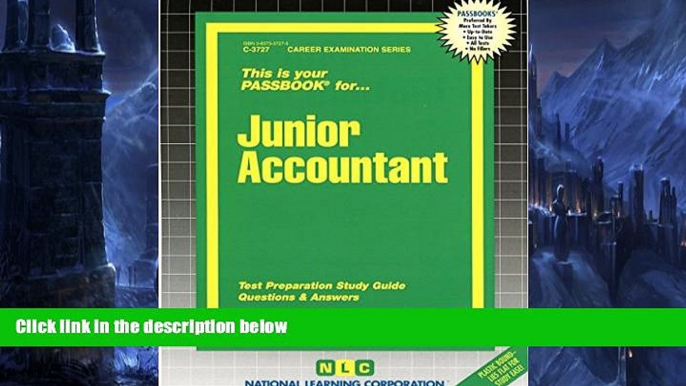 Pre Order Junior Accountant(Passbooks) (Career Examination Ser : Cs-27) Jack Rudman On CD