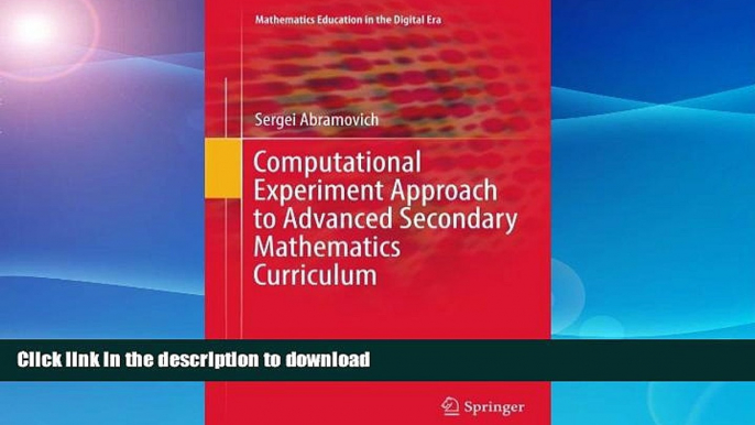 Read books  Computational Experiment Approach to Advanced Secondary Mathematics Curriculum