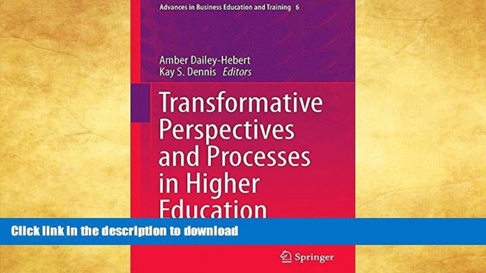 Buy books  Transformative Perspectives and Processes in Higher Education (Advances in Business