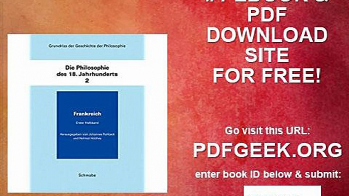 Grundriss der Geschichte der Philosophie - Die Philosophie des 18. Jahhunderts - Frankreich