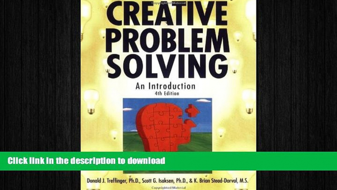 Hardcover Creative Problem Solving, 4E: An Introduction Full Book