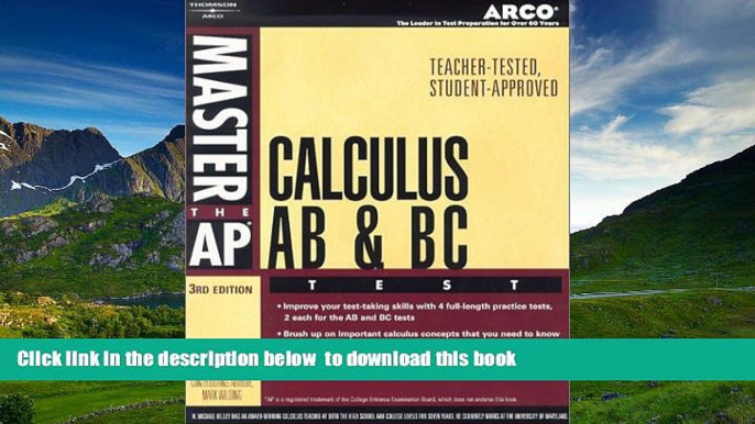 PDF [FREE] DOWNLOAD  Master AP Calculus AB, 3rd ed (Arco Master the AP Calculus AB   BC Test) READ