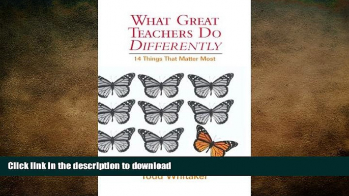 Hardcover What Great Teachers Do Differently: 14 Things That Matter Most Full Book