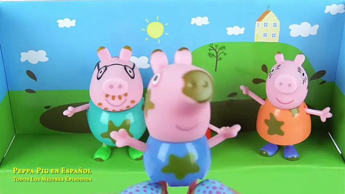 Videos de Peppa La Cerdita  Fangoso Charcos Familia Juego Con El Coche Rojo