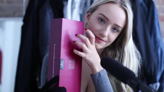 ASMR Unboxing/Review Anjou Hair Straightening Brush ad | GwenGwiz