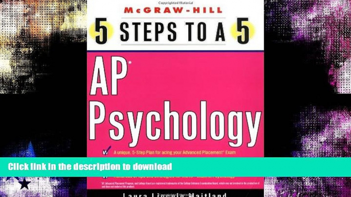 Epub 5 Steps to a 5 on the AP: Psychology (5 Steps to a 5 on the Advanced Placement Examinations