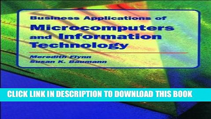 [DOWNLOAD] PDF Business Applications of Microcomputers and Information Technology Collection BEST