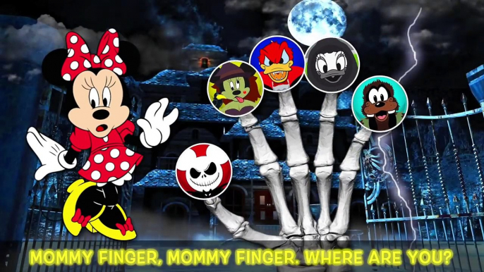 Skeleton Mickey Mouse and Monster Friends Finger Family Song!