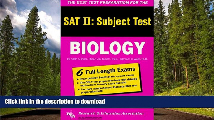 Pre Order The Best Test Preparation for the Sat II: Subject Test/Achievement Test in Biology (REA