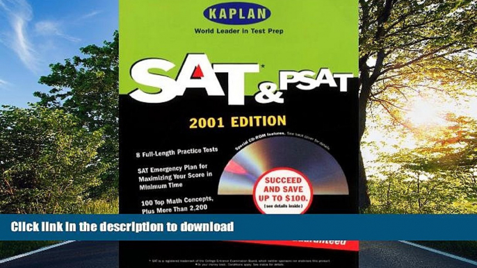 Hardcover Kaplan Sat Psat 2001 (Sat   Psat (Kaplan)(Book   CD-Rom), 2001)  Kindle eBooks