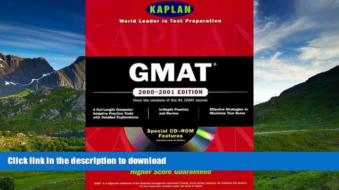 PDF KAPLAN GMAT 2000-2001 WITH CD-ROM (Kaplan GMAT Premier Program (w/CD))