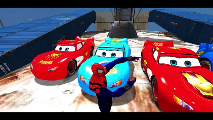 Spiderman Lightning McQueen USA Disney Cars Pixar Nursery Rhymes & (Songs for Children with Action)