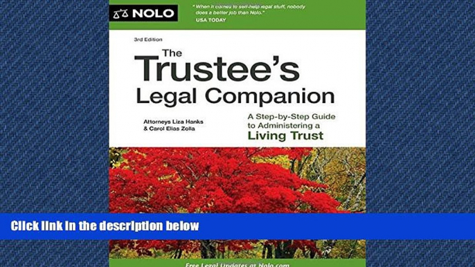 FAVORIT BOOK Trustee s Legal Companion, The: A Step-by-Step Guide to Administering a Living Trust