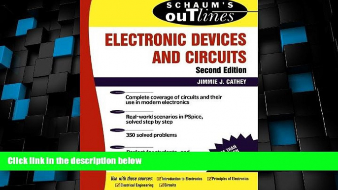 Price Schaum s Outline of Electronic Devices and Circuits, Second Edition Jimmie J. Cathey On Audio