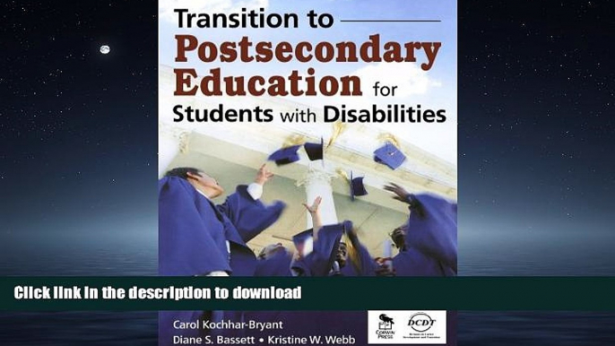 Hardcover Transition to Postsecondary Education for Students With Disabilities Full Book