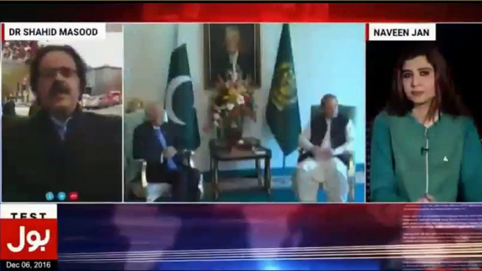 Dr Shahid Masood reveals how Nawaz Sharif stopped Raheel Sharif from arresting Ministers in news-gate issue