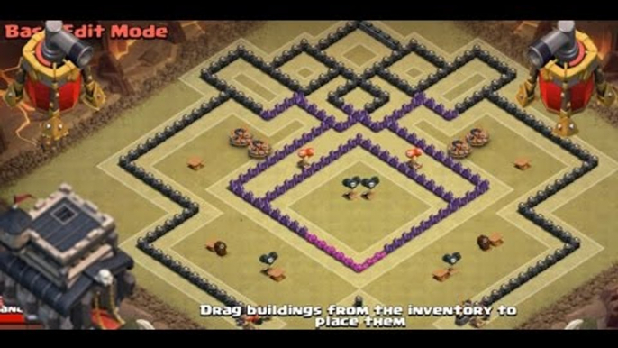 Clash of Clans - NEW TH9 War Base With 2 AIR SWEEPERS | ANTI LAVALOON | ANTI GOWIPE |