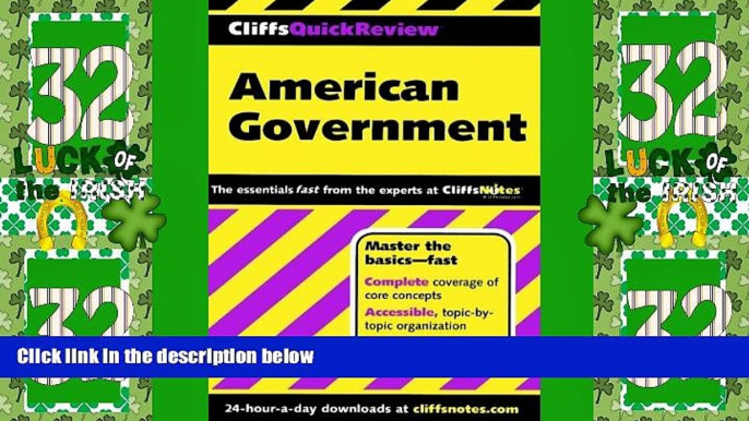 Price CliffsQuickReview American Government (Cliffs Quick Review (Paperback)) D. Stephen Voss For