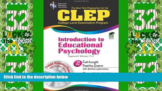 Best Price CLEPÂ® Introduction to Educational Psychology w/CD (CLEP Test Preparation) Dr. Raymond