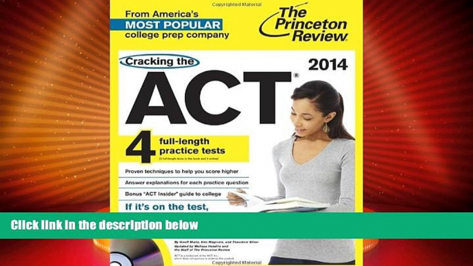 Best Price Cracking the ACT with 4 Practice Tests   DVD, 2014 Edition (College Test Preparation)