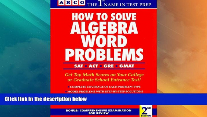 Price How to Solve Algebra Word Problems William A. Nardi PDF