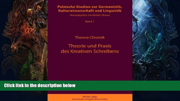 Buy NOW  Theorie und Praxis des Kreativen Schreibens (Polnische Studien zur Germanistik,